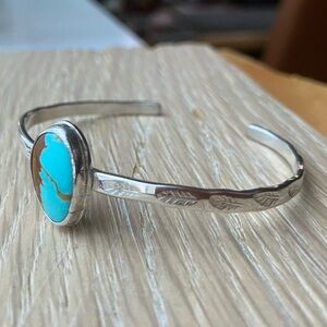 Pure Dichotomy Cuff Turquoise Bracelet